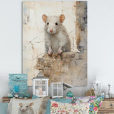 Minimalism Squeaky Rodent - Rodent Living Room Wall Art