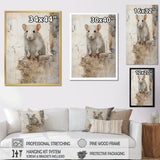Minimalism Squeaky Rodent - Rodent Living Room Wall Art
