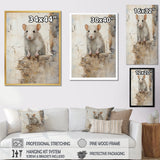 Minimalism Squeaky Rodent - Rodent Living Room Wall Art