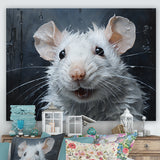 White Squeaky Rodent Painting - Rodent Canvas Wall Art