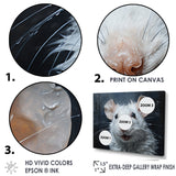 White Squeaky Rodent Painting - Rodent Canvas Wall Art