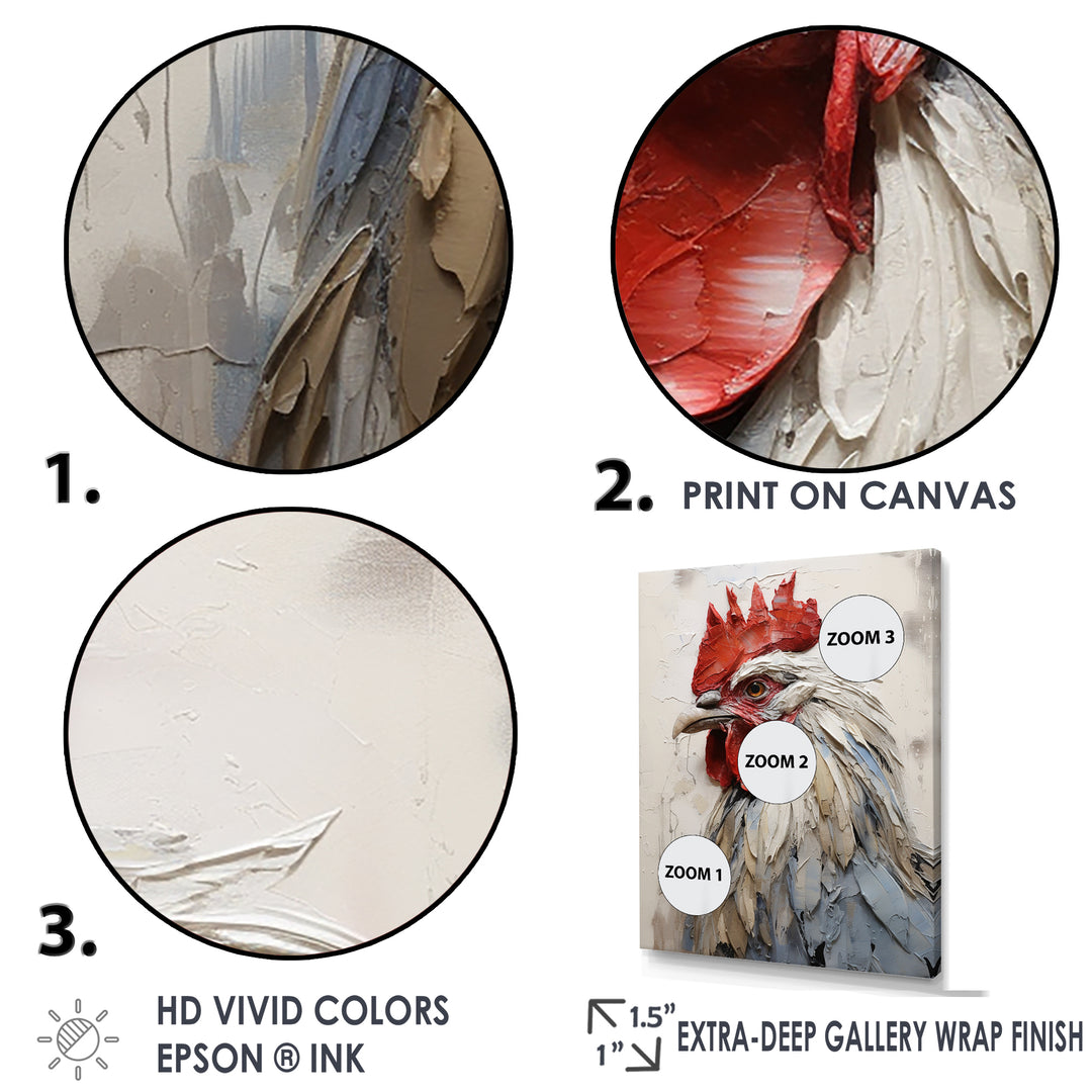 Loyal Rooster Portrait - Rooster Wall Decor