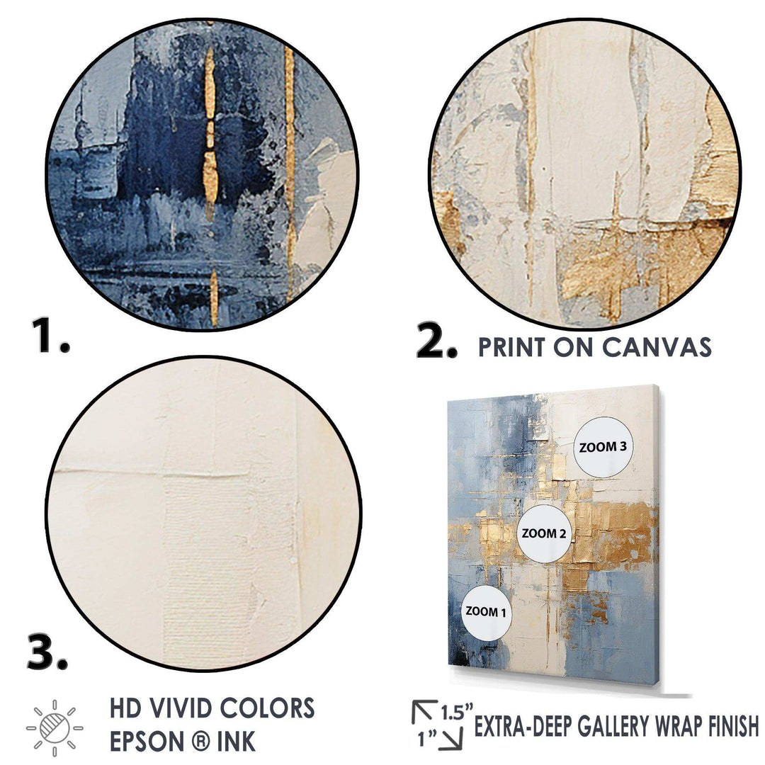 Beige And Gold Minimalism Scandinavian II - Landscapes Canvas Wall Art
