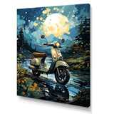Urban Nightly Scooter Vibes - Scooter Canvas Wall Art
