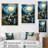 Urban Nightly Scooter Vibes - Scooter Canvas Wall Art