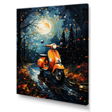 Night Streets And Scooters - Scooter Canvas Wall Art