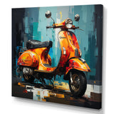 Pop Art Scooter Commute - Scooter Canvas Wall Art