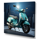 Vintage Vibrant Scooter - Scooter Canvas Wall Art