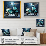 Vintage Vibrant Scooter - Scooter Canvas Wall Art