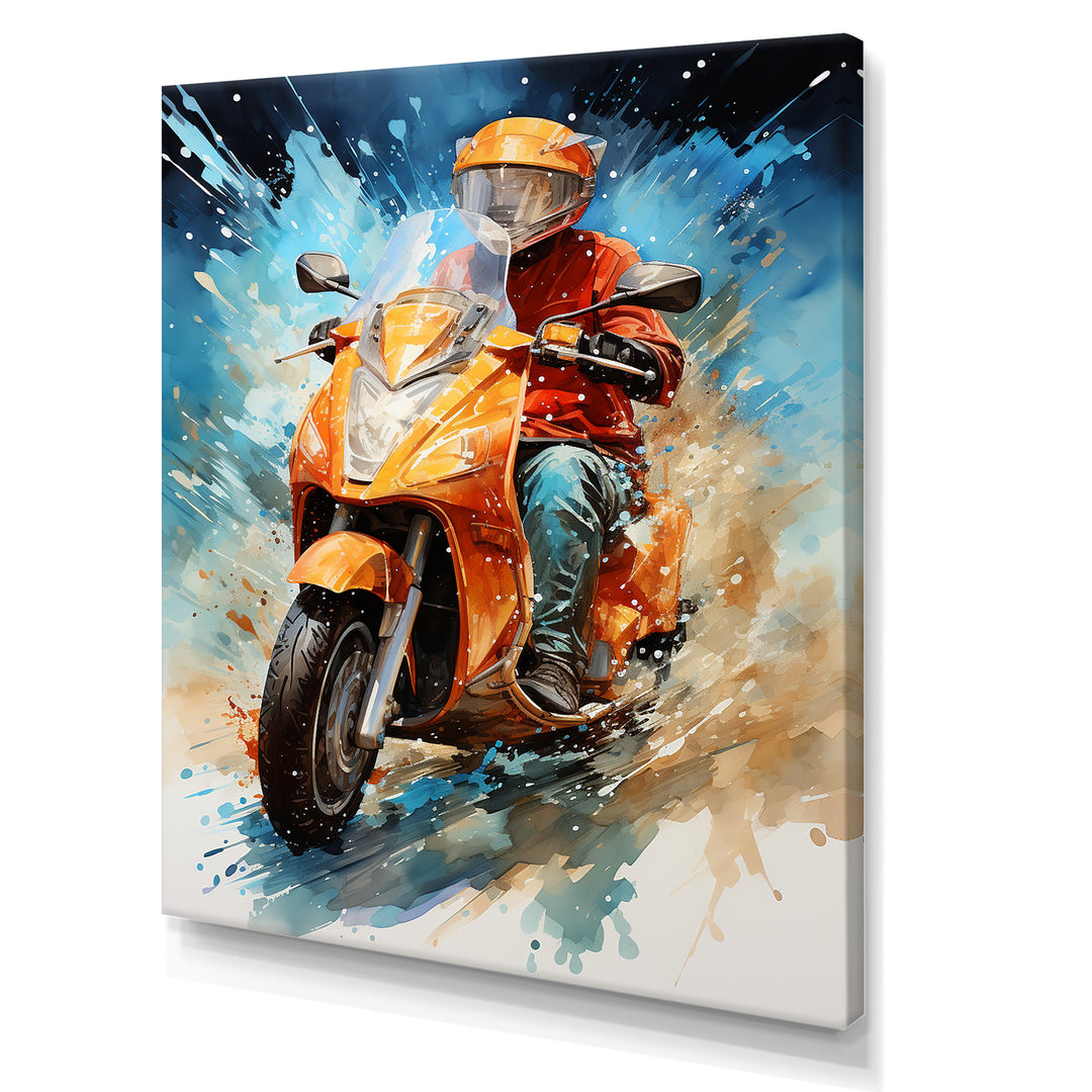 Speedy Scooter Delivery - Scooter Canvas Wall Art