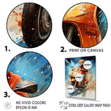 Speedy Scooter Delivery - Scooter Canvas Wall Art