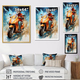 Speedy Scooter Delivery - Scooter Canvas Wall Art