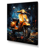 Scooter Serenity Nightly City - Scooter Canvas Wall Art