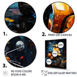 Scooter Serenity Nightly City - Scooter Canvas Wall Art