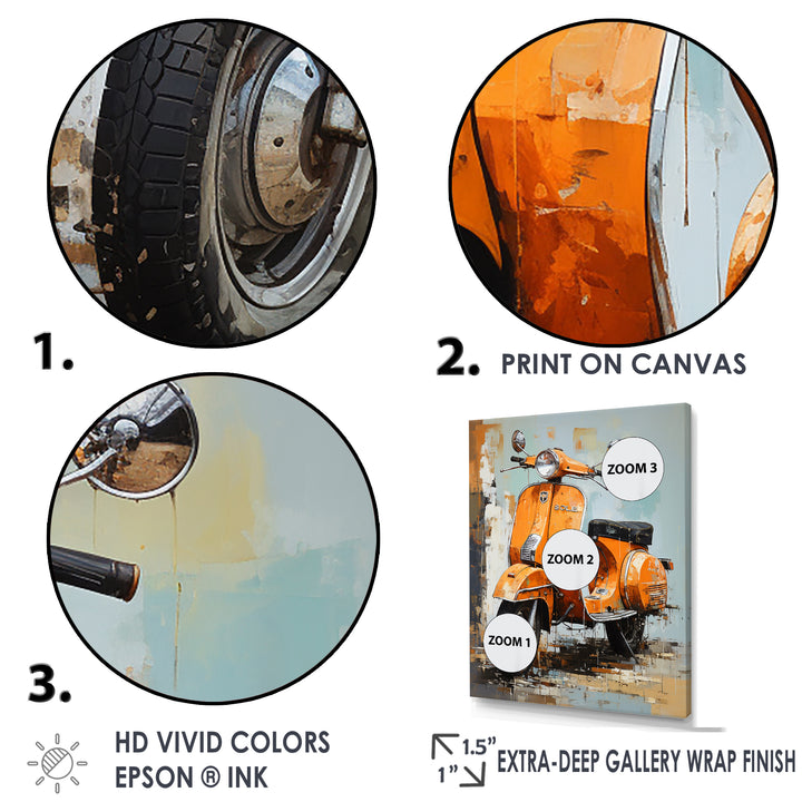 Scooter Escape - Scooter Canvas Wall Art