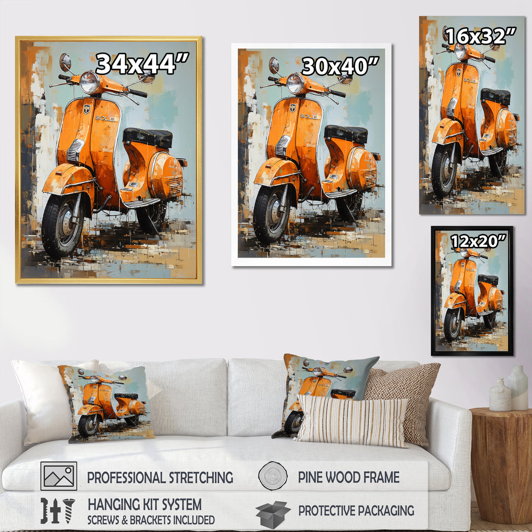 Scooter Escape - Scooter Canvas Wall Art