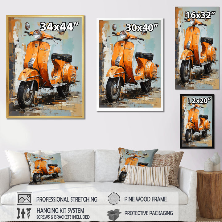 Scooter Escape - Scooter Canvas Wall Art