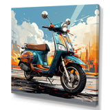 Edgy Scooter Odyssey - Scooter Canvas Wall Art