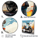 Edgy Scooter Odyssey - Scooter Canvas Wall Art