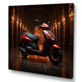 Edgy Scooter Hallway Odyssey - Scooter Canvas Wall Art