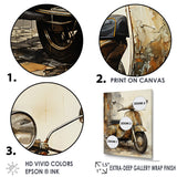 Vintage Scooter Ride - Scooter Canvas Wall Art