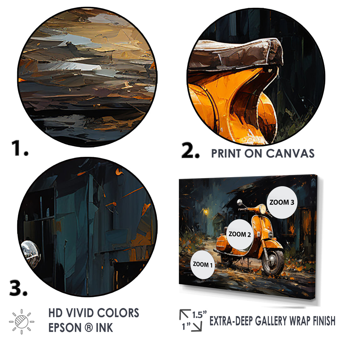 Scooter Adventures - Scooter Canvas Wall Art