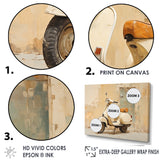 Vintage Scooter Adventures - Scooter Canvas Wall Art