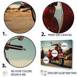 Retro Scooter Adventure - Scooter Canvas Wall Art