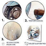 Scooter Charm In Winter - Scooter Canvas Wall Art