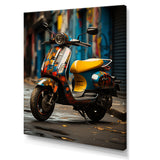 Urban Scooter Street Art - Scooter Canvas Wall Art