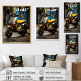 Urban Scooter Street Art - Scooter Canvas Wall Art