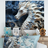 Underwater Seahorse Elegance - Seahorse Living Room Wall Art