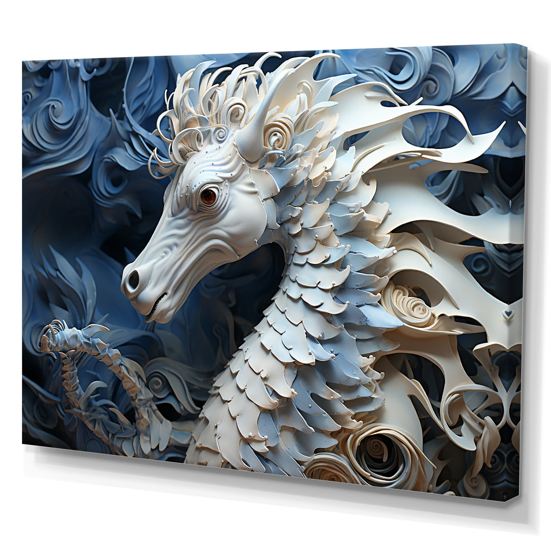 Underwater Seahorse Elegance - Seahorse Living Room Wall Art