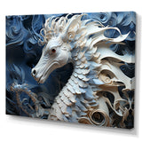 Underwater Seahorse Elegance - Seahorse Living Room Wall Art