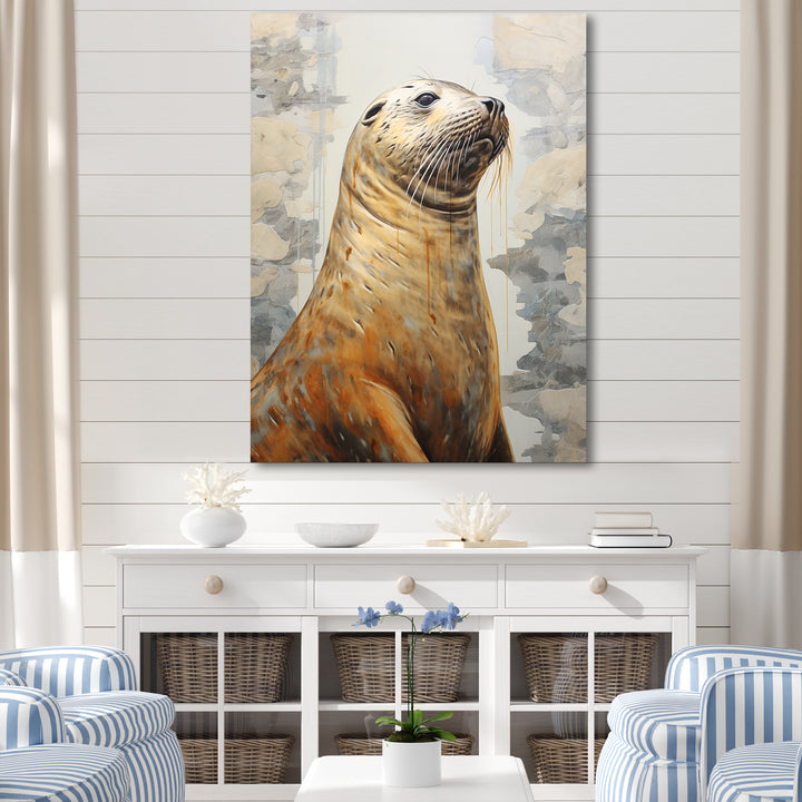 Magnificent Sea Lion - Sea Lion Canvas Wall Art
