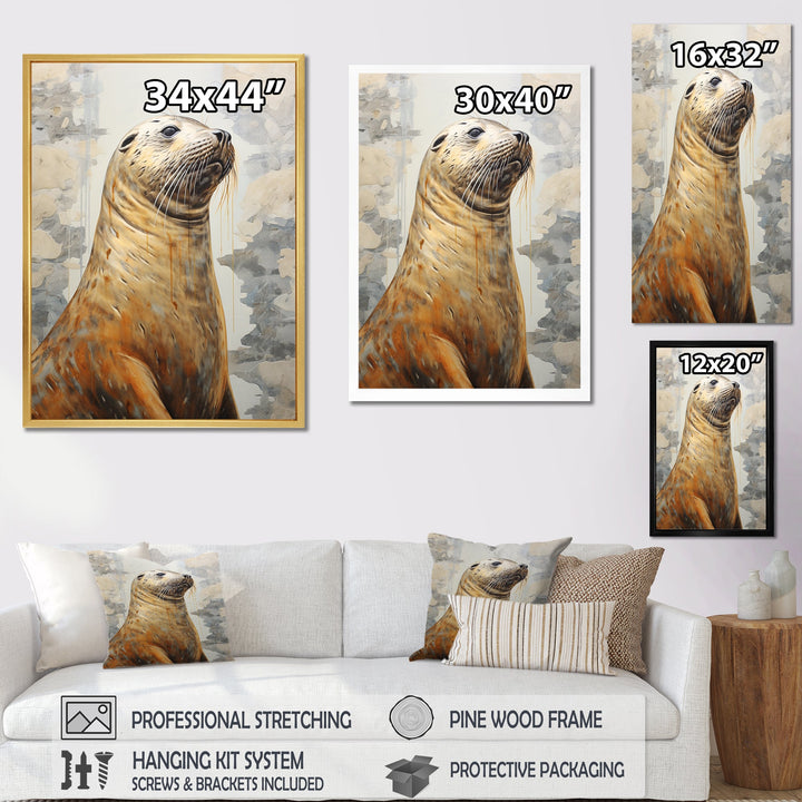 Magnificent Sea Lion - Sea Lion Canvas Wall Art