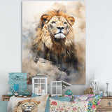 Majestic King Of Lions - Lion Canvas Wall Art