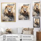 Majestic King Of Lions - Lion Canvas Wall Art