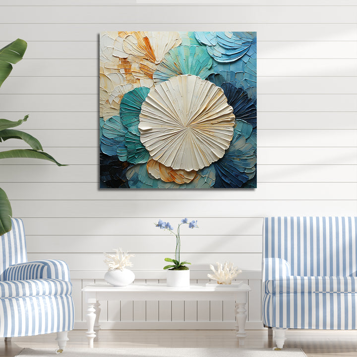 Coastal Mosaic Sea Creatures - Seashell Wall Art Prints