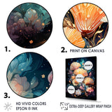Seashells In A Cosmic Galaxy - Seashell Living Room Wall Art