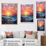 Coastal Harmony Dreamscape Sunset - Seashell Canvas Wall Art