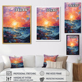 Coastal Harmony Dreamscape Sunset - Seashell Canvas Wall Art