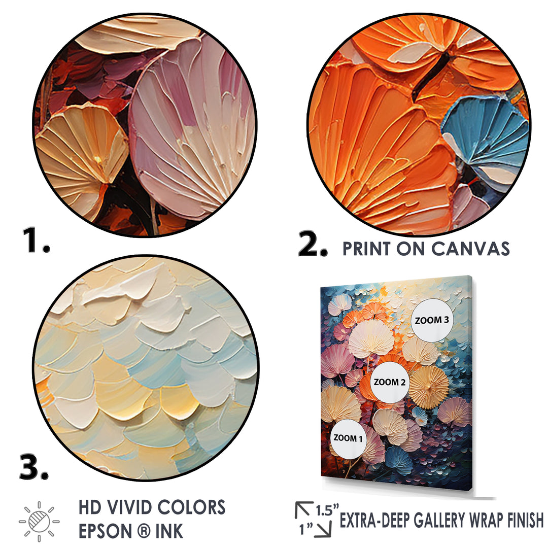 Coastal Harmony Dreamscape - Seashell Canvas Wall Art