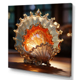 Magical Golden Seashell Relics - Beige Seashell Wall Art