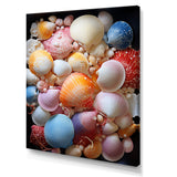 Seashells On Dreamy Tide - Seashell Framed Canvas Art