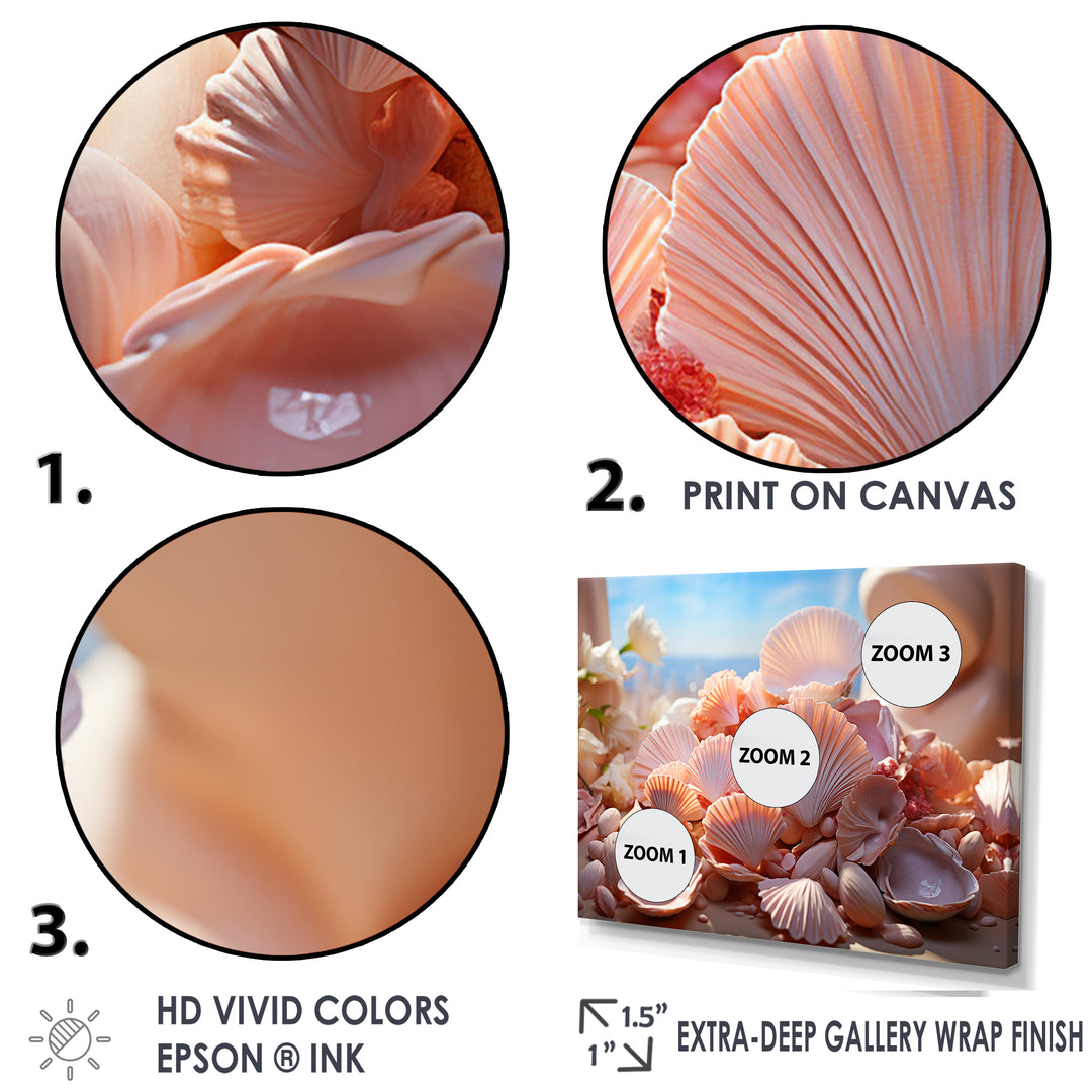 Romanticism Seashells - Seashell Canvas Wall Art