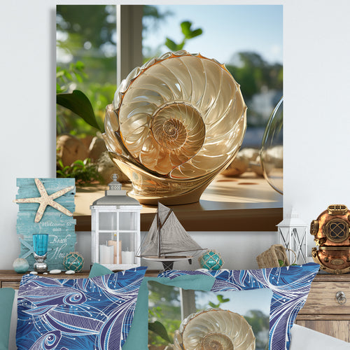 Seashell Treasures Vase - Seashell Wall Art Prints