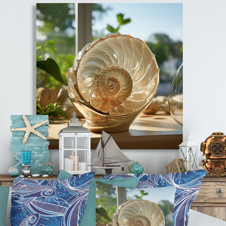 Seashell Treasures Vase - Seashell Wall Art Prints