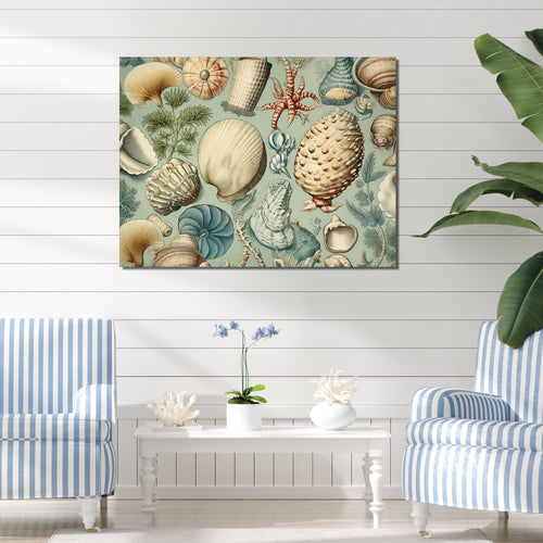 Vintage Seashell Treasures - Seashell Wall Art Prints