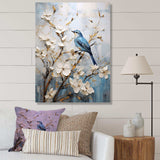 Minimalist Blossoms And Birds Of Spring - Floral Canvas Wall Art